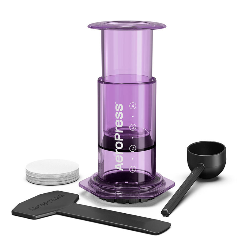 AeroPress Clear Kaffeebereiter rosé aus transparentem Kunststoff