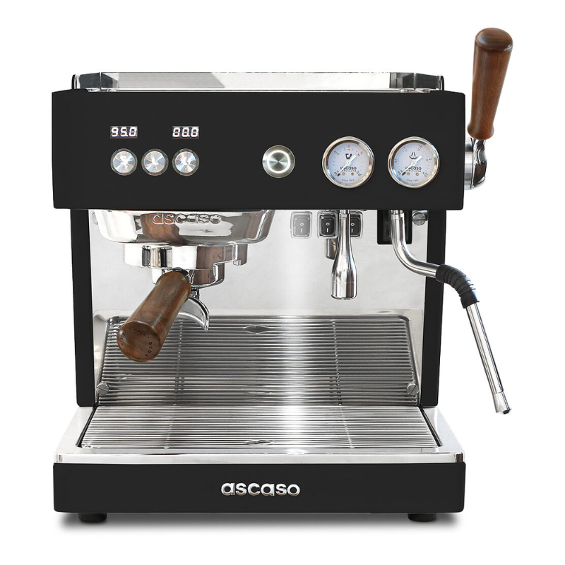 Ascaso Baby T One Espressomaschine schwarz, kompakte Siebträgermaschine für Einsteiger