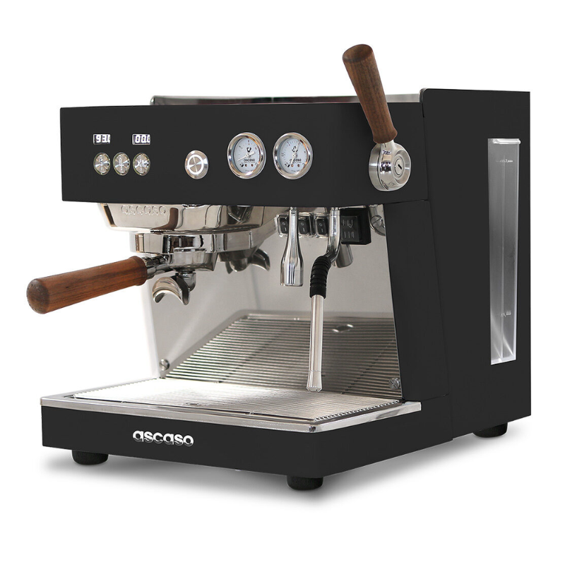 Ascaso Baby T One Espressomaschine schwarz, kompakte Siebträgermaschine für Einsteiger