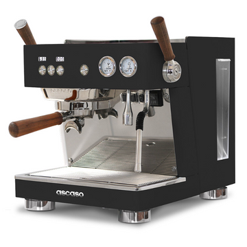 Ascaso Baby-T Plus Flow Control Schwarz, erste Perspektive der Premium-Waage