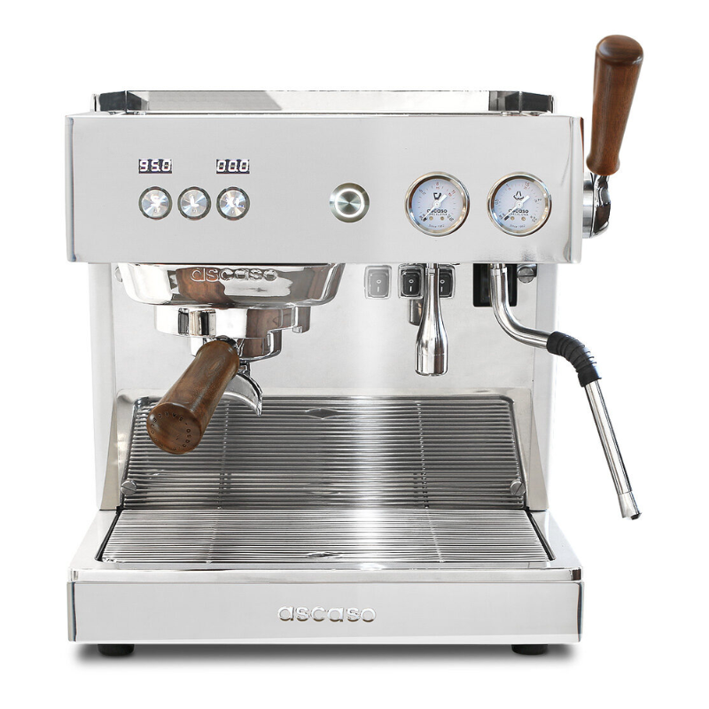 Ascaso Baby T Zero Espressomaschine Edelstahl, kompakte Siebträgermaschine Inox
