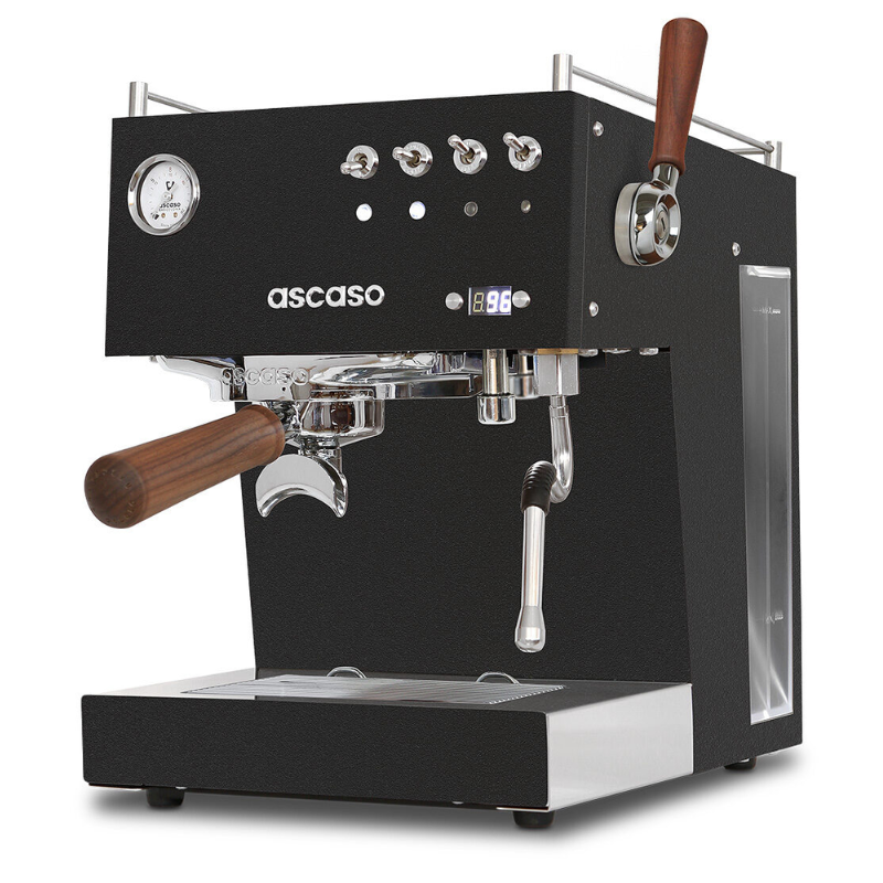 Ascaso Steel Plus Espressomaschine schwarz matt, Einkreis-Siebträger elegante Optik