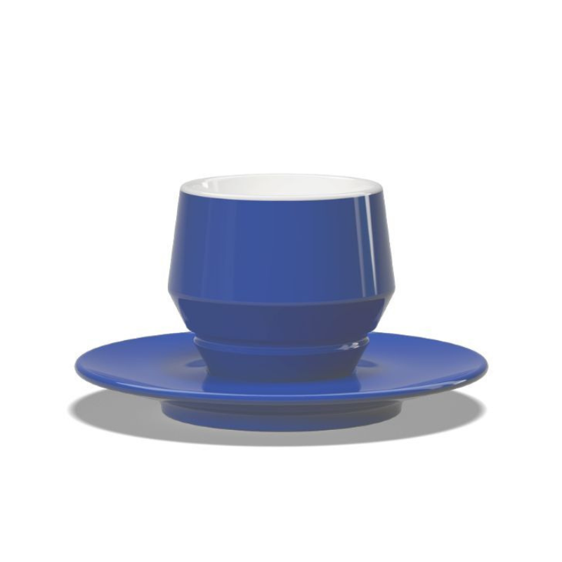Mainko Club House Cappuccino-Tasse blau aus hochwertigem Porzellan