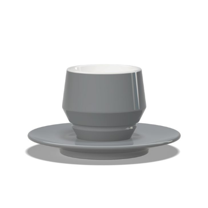 Mainko Club House Cappuccino-Tasse grau aus hochwertigem Porzellan