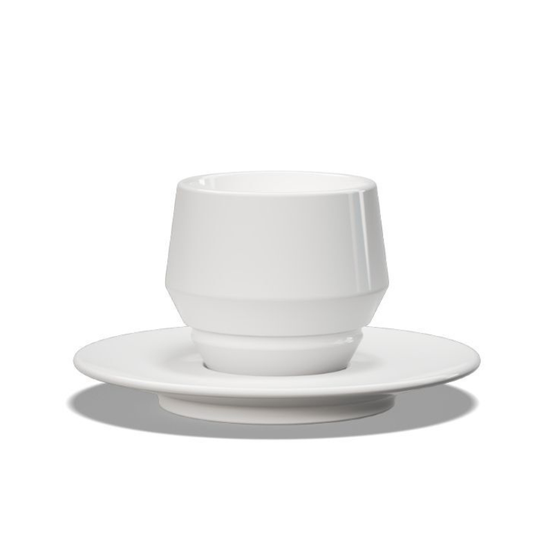 Mainko Club House Cappuccino-Tasse weiß aus hochwertigem Porzellan