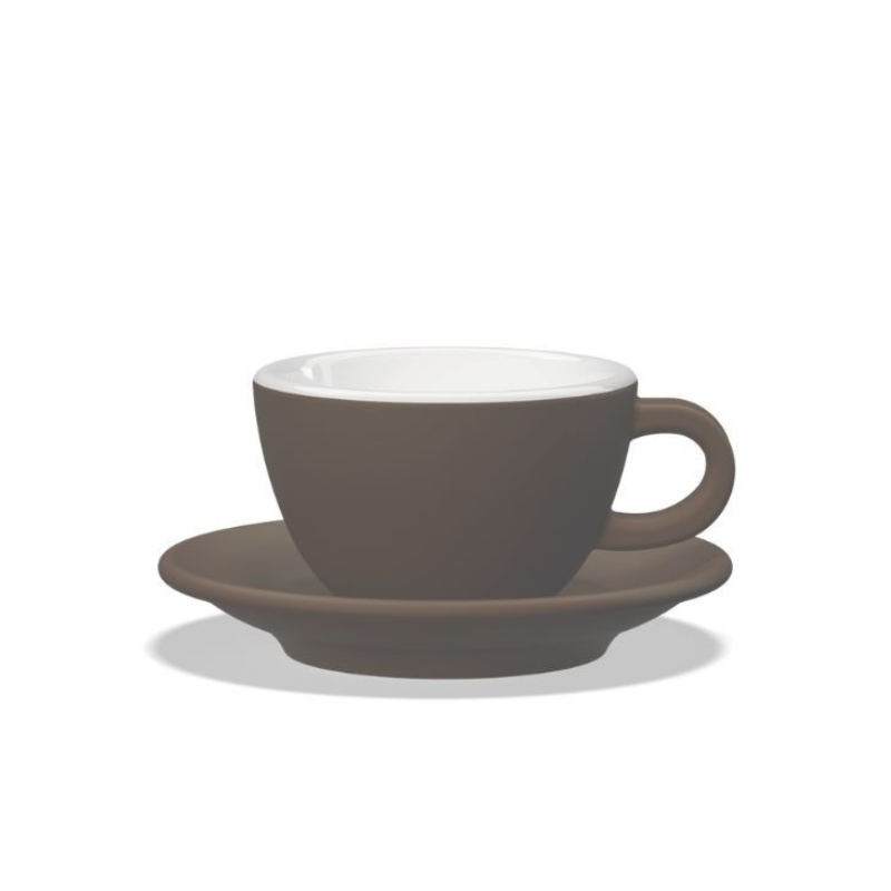 Tulipano Club House Cappuccino-Tasse braun aus hochwertigem Porzellan
