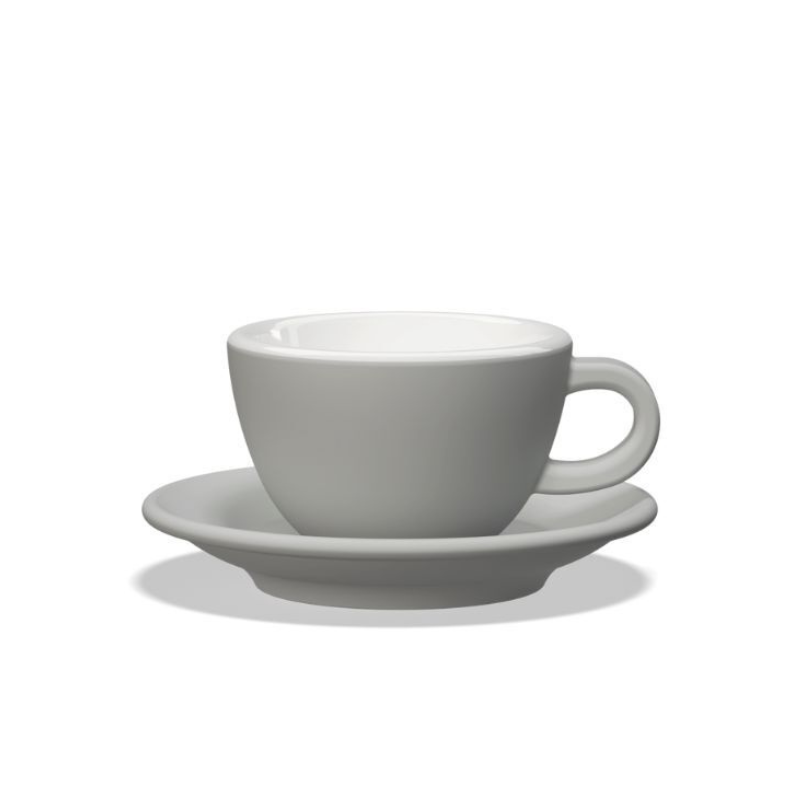 Tulipano Club House Cappuccino-Tasse grau aus hochwertigem Porzellan