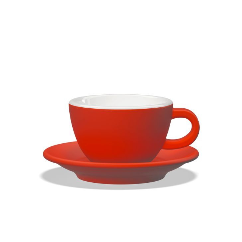 Tulipano Club House Cappuccino-Tasse rot aus hochwertigem Porzellan