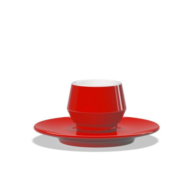 Mainko Club House Espresso-Tasse rot aus hochwertigem Porzellan