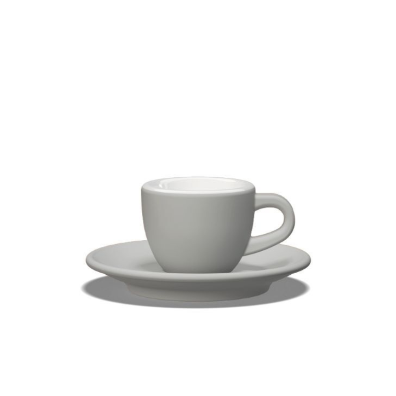 Tulipano Club House Espresso-Tasse grau aus hochwertigem Porzellan