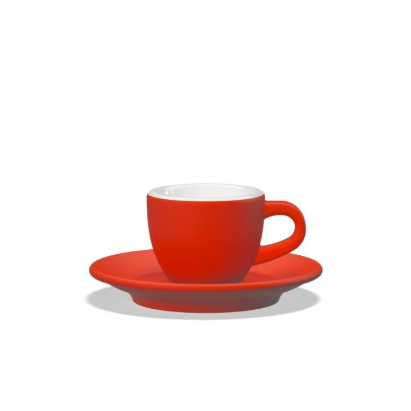 Tulipano Club House Espresso-Tasse rot aus hochwertigem Porzellan