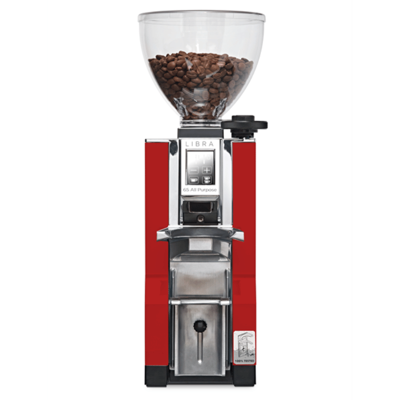 Eureka Libra 65 All Purpose Kaffeemühle rot mit Timer-Funktion