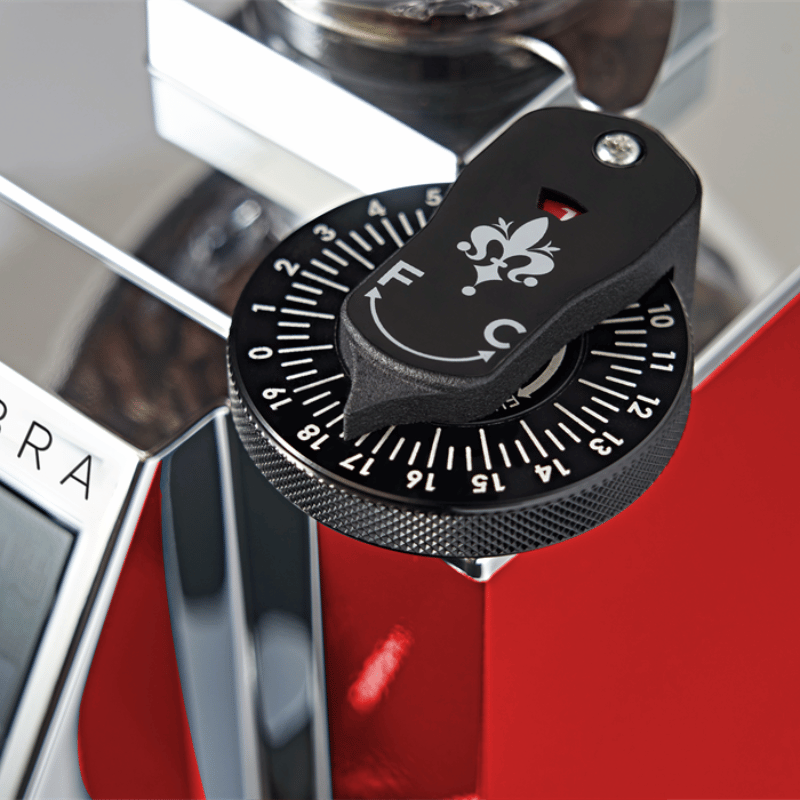 Eureka Libra 65 All Purpose Kaffeemühle rot mit Timer-Funktion