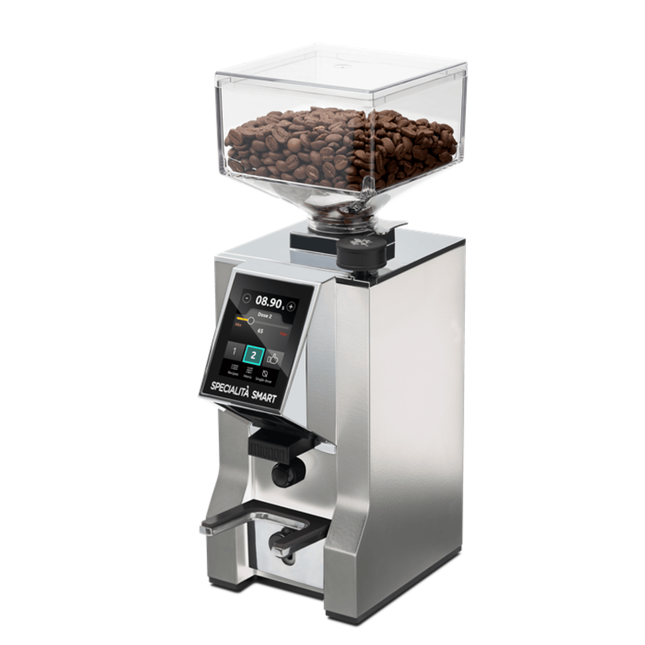 Eureka Mignon Specialità Smart Kaffeemühle chrom für professionellen Espresso