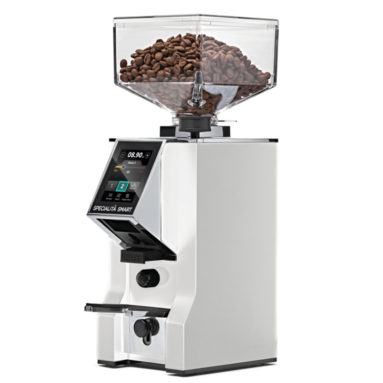 Eureka Mignon Specialità Smart Kaffeemühle weiß für professionellen Espresso