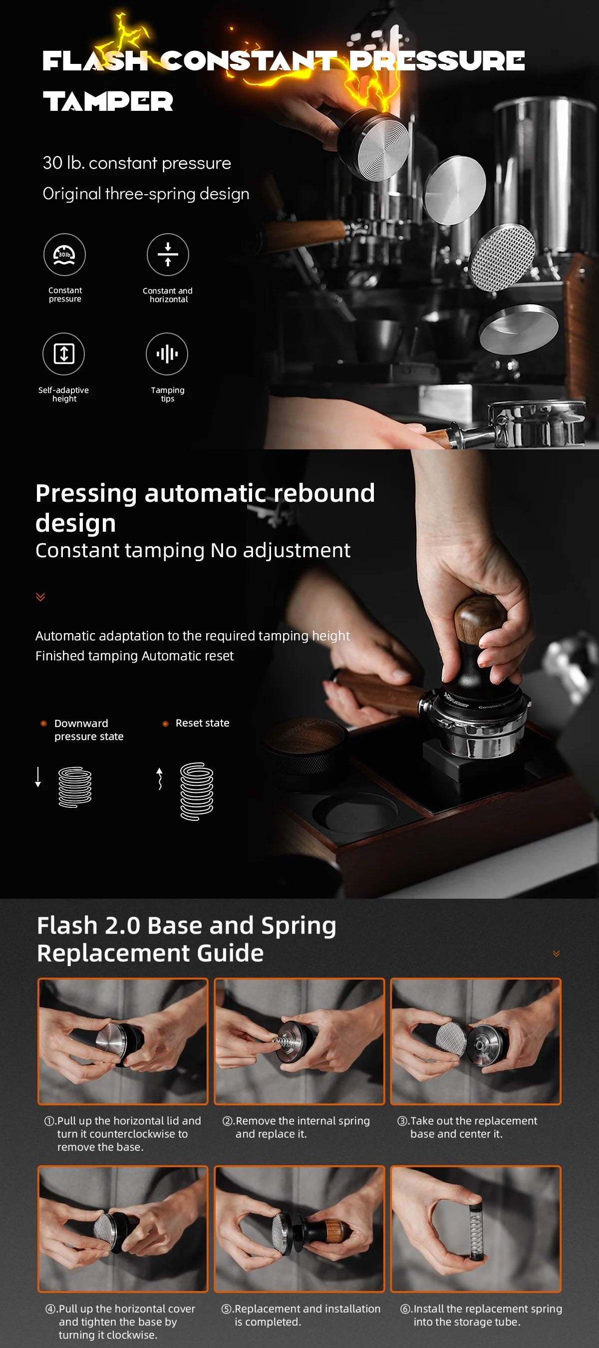 MHW-3Bomber Flash Constant Tamper präziser Kaffeestampfer