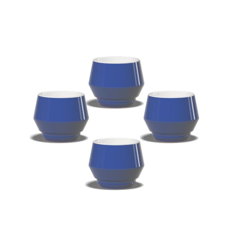 Maniko Club House Kaffee-Tassen blau aus hochwertigem Porzellan