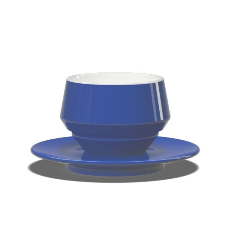 Mainko Club House Latte-Tasse blau aus hochwertigem Porzellan