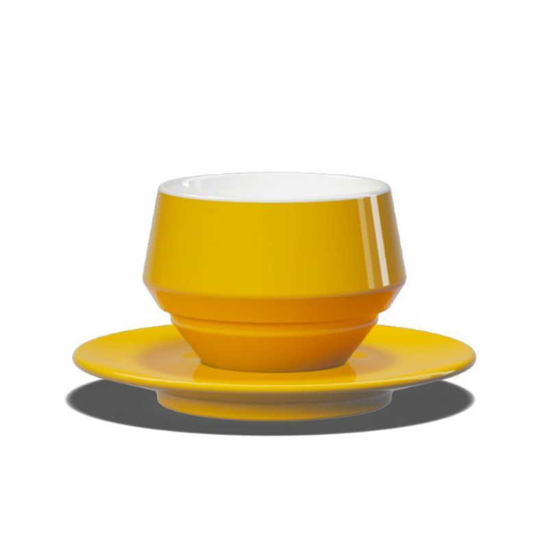 Mainko Club House Latte-Tasse gelb aus hochwertigem Porzellan
