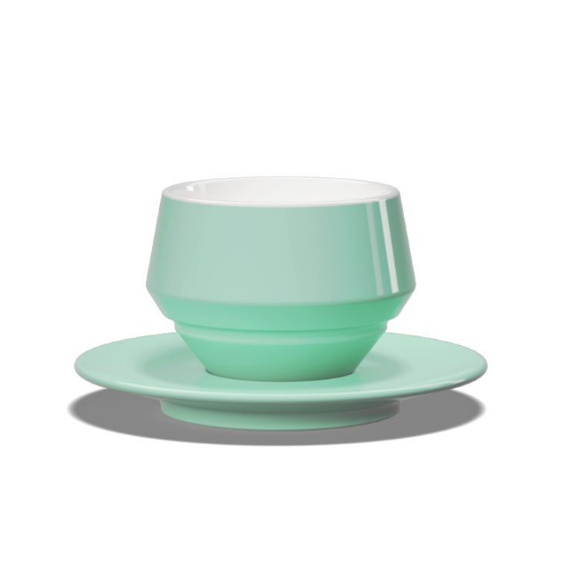 Mainko Club House Latte-Tasse türkis aus hochwertigem Porzellan