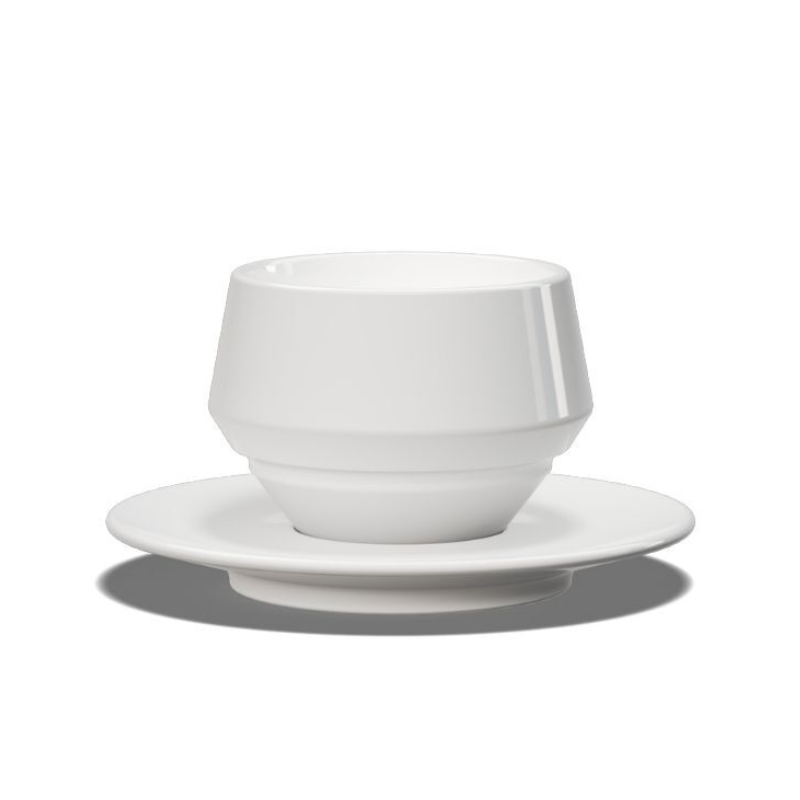 Mainko Club House Latte-Tasse weiß aus hochwertigem Porzellan