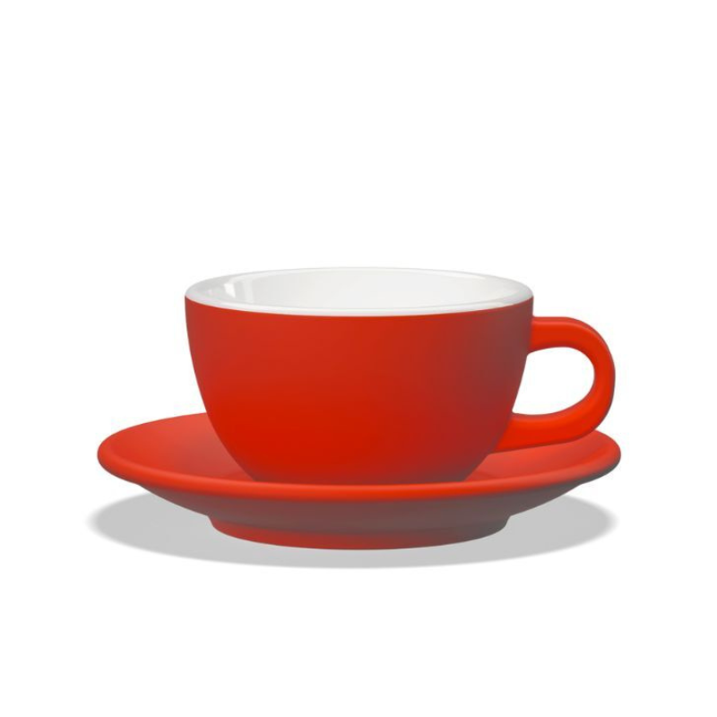 Tulipano Club House Latte-Tasse rot aus hochwertigem Porzellan
