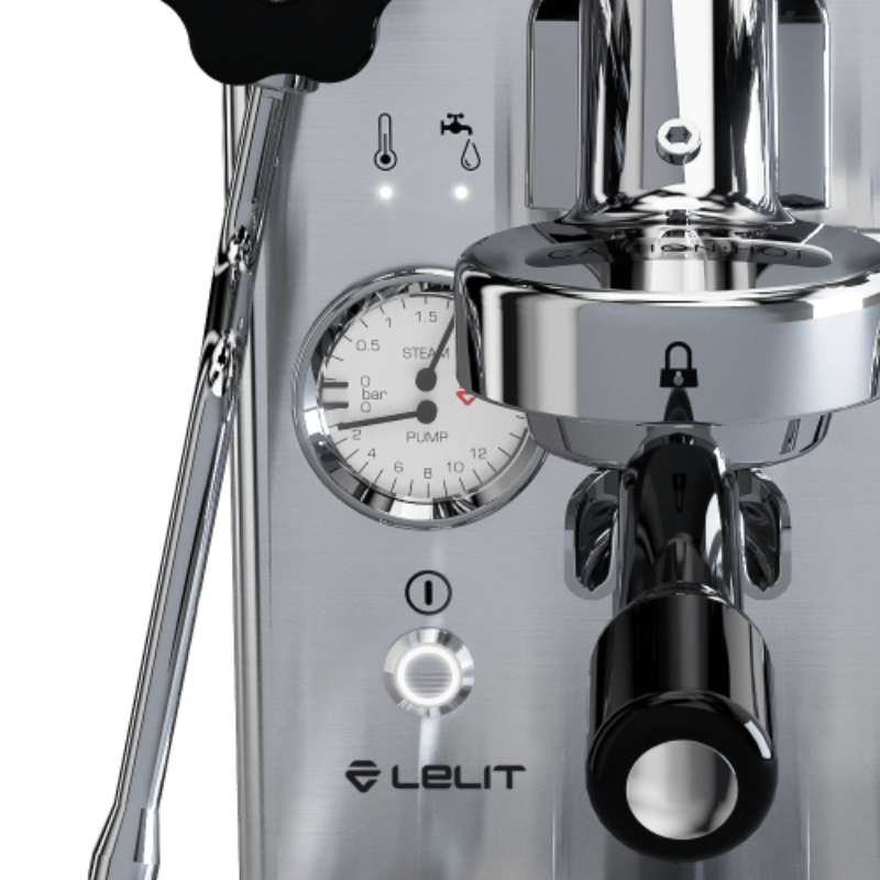 Lelit Mara pl62x V2 Draufsicht, dritte Perspektive der Dual-Boiler-Espressomaschine