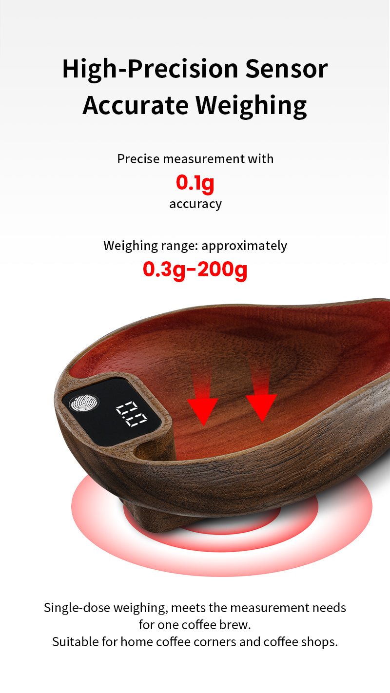OVO digitale Kaffeewaage mit RTD Spray-Set für präzises Barista-Brewing