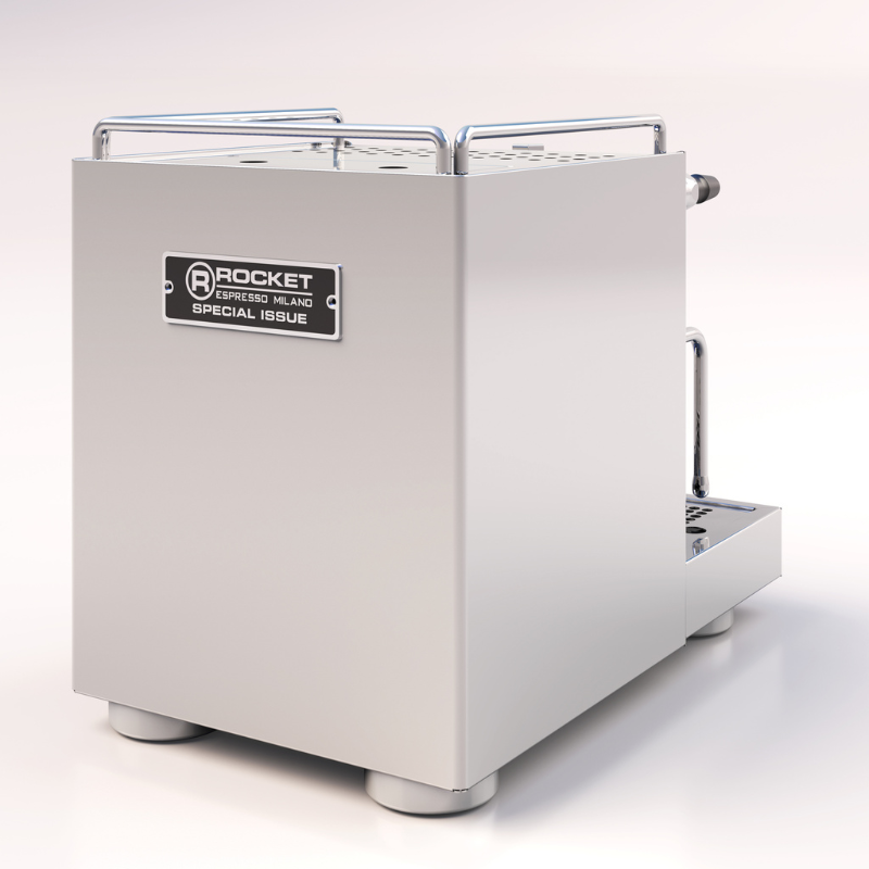 Rocket Now Espressomaschine erste Detailansicht, italienisches Design