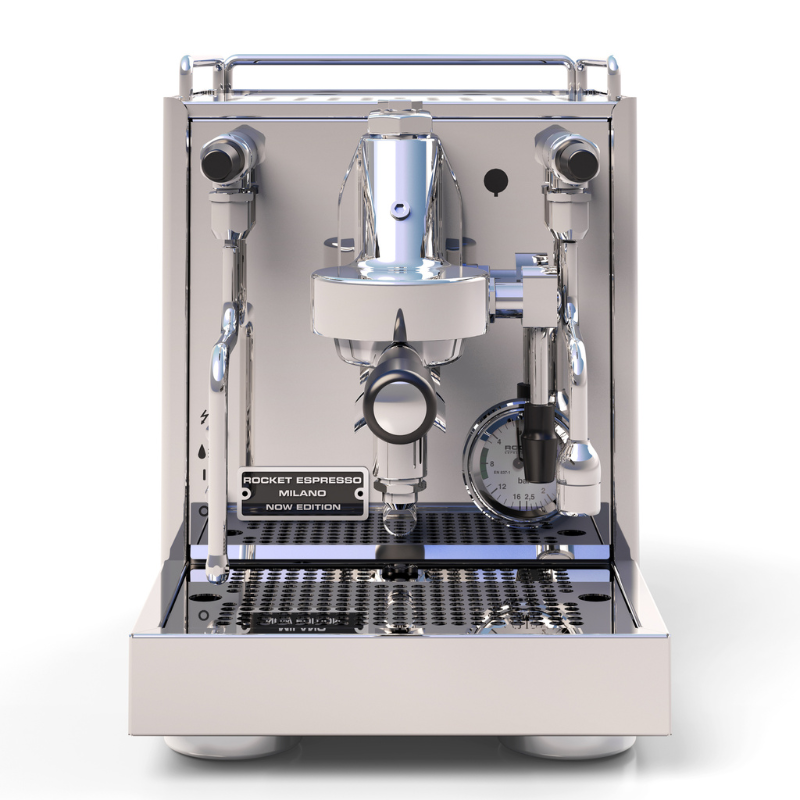 Rocket Now Espressomaschine zweite Ansicht, Premium-Verarbeitung sichtbar
