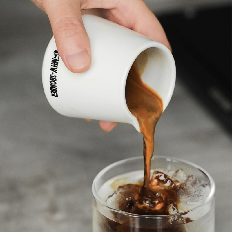 Kleine Keramikmilchtasse Weiß 80ml – Kaffee Zubehör
