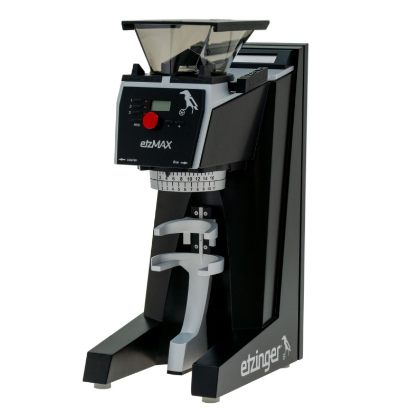 Etzinger EtzMax LM Bohnenbehälter-Ansicht, Kaffeebohnen-Hopper der Mühle