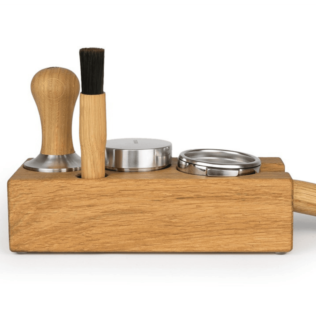 Holz Tampingstation Quattro (längs) – Kaffee Zubehör