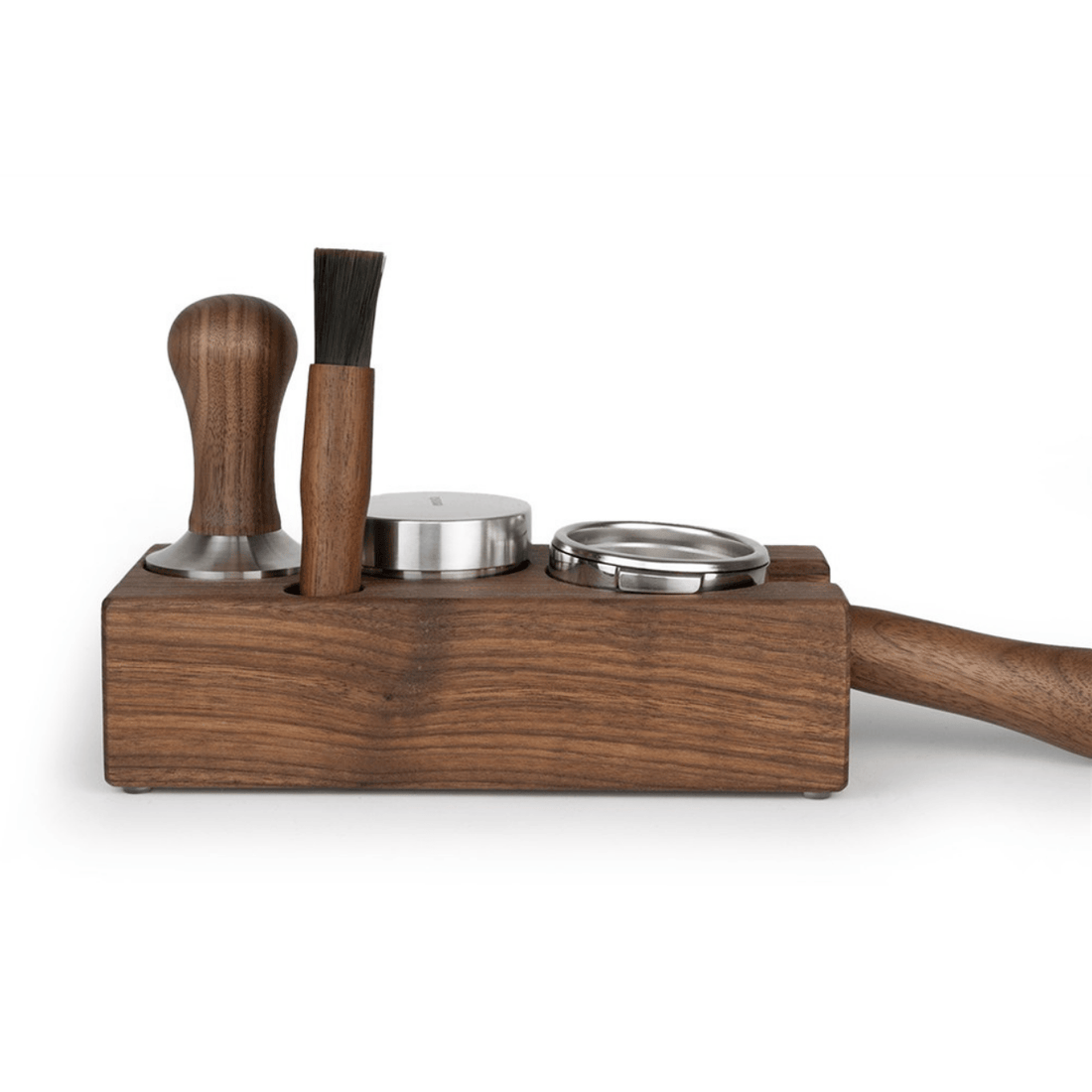 Holz Tampingstation Quattro (längs) – Kaffee Zubehör