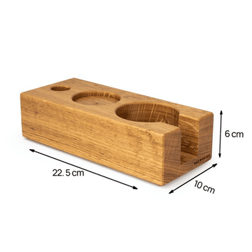 Holz Tampingstation Trio (längs) – Kaffee Zubehör
