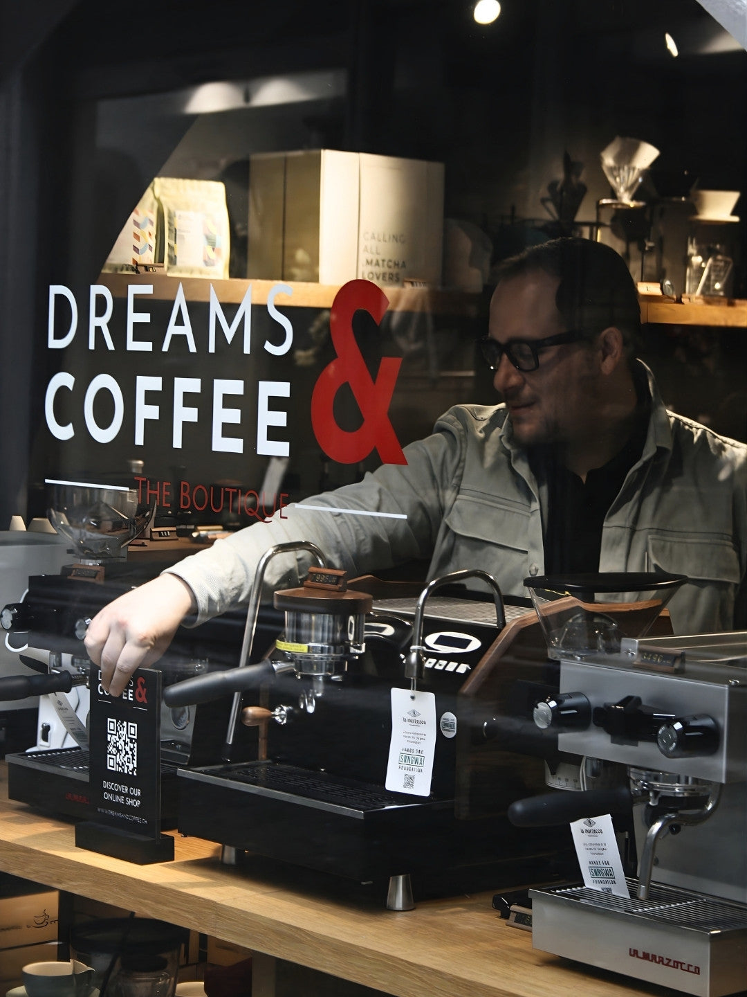Fabio Scacciaferro at the espresso machine